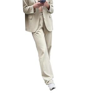 Djerf Avenue First Choice Pants Greige high waist tan size M like new condition